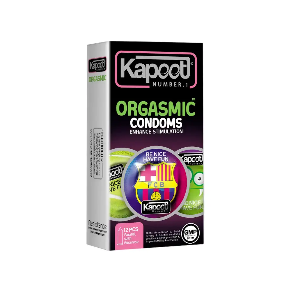 kapoot-orgasmic-condom کاندوم کاپوت مدل Orgasmic بسته 12 عددی - تصویر 1