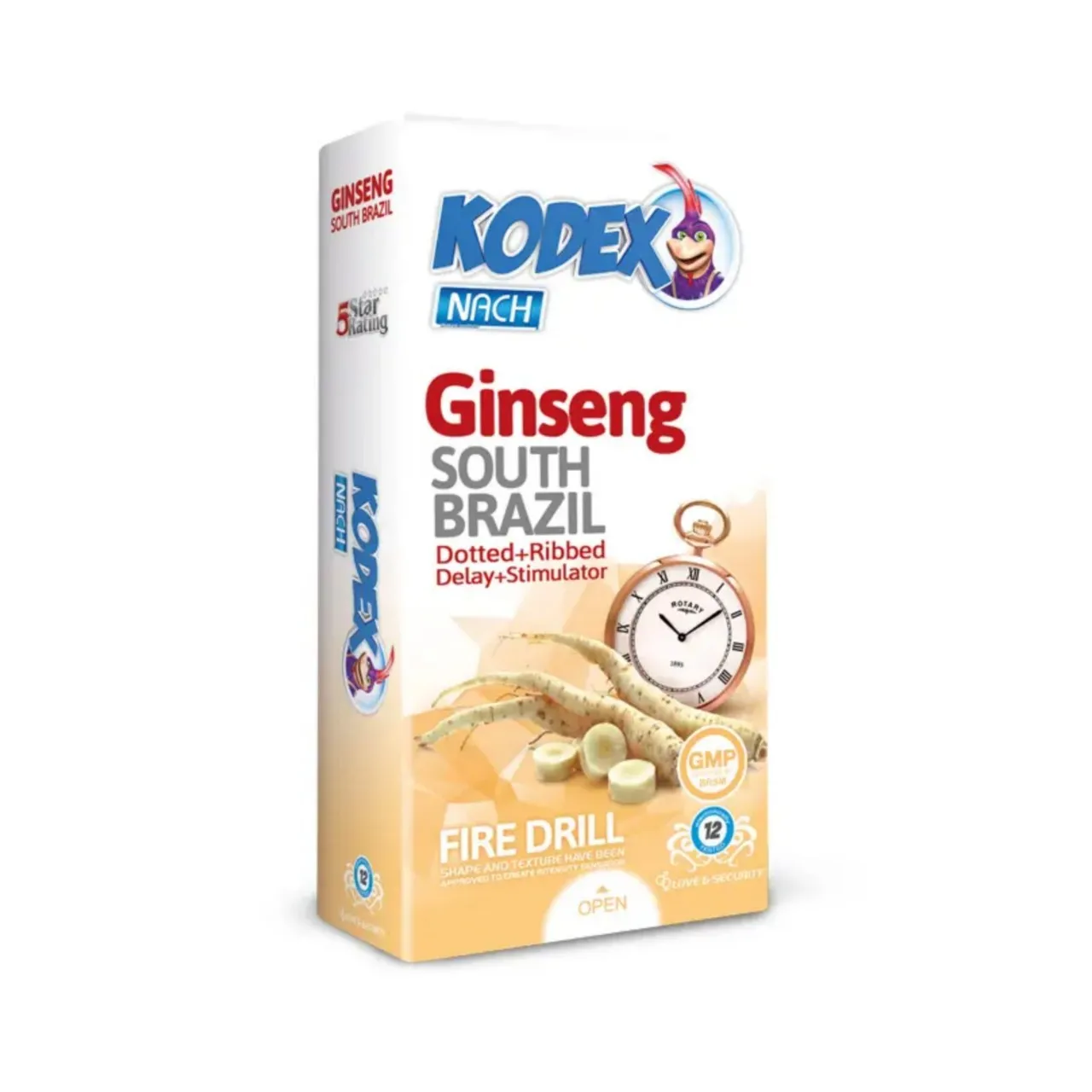kodex-ginseng-condom کاندوم تاخیری جینسینگ کدکس مدل Ginseng بسته 12 عددی - تصویر 1