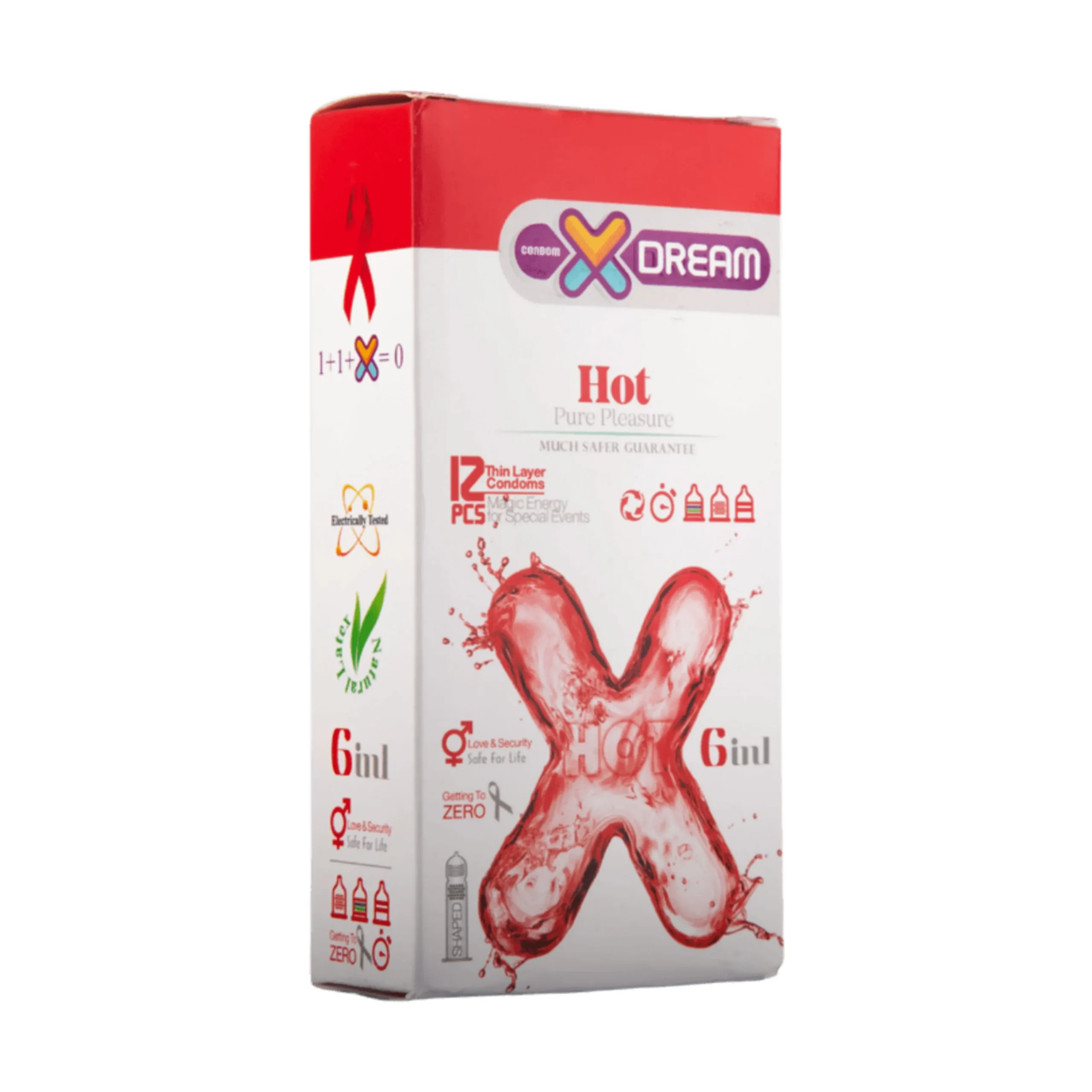 xdream-hot-condom کاندوم ایکس دریم مدل هات بسته ۱۲ عددی - تصویر 1
