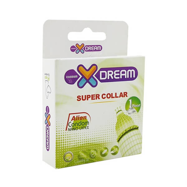 xdream-super-collar-condom-1pcs-1 کاندوم فضایی مدل اره ماهی ایکس دریم - تصویر 1